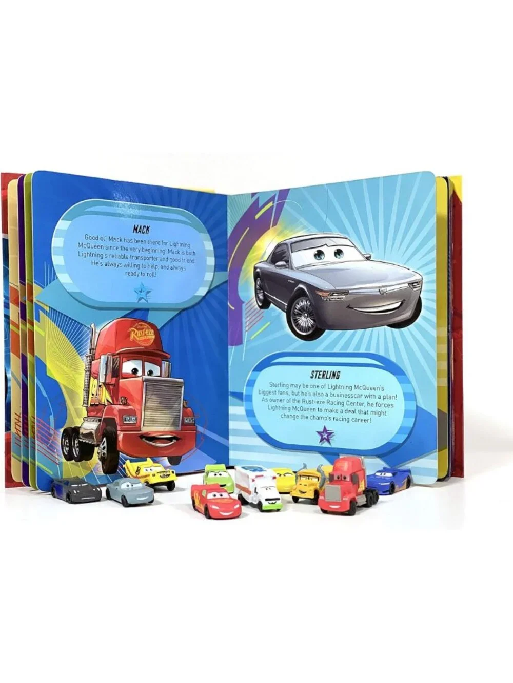 Cars 3 My Busy Books Set - Storybook, 10 Figurines & Playmat for Kids Fun